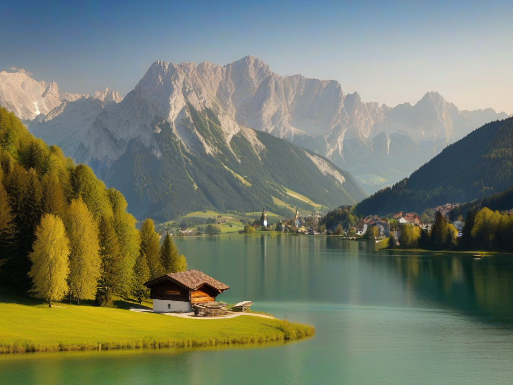 Nature Lover's Paradise Austria Scenic view of Austrian mountains and lakes
